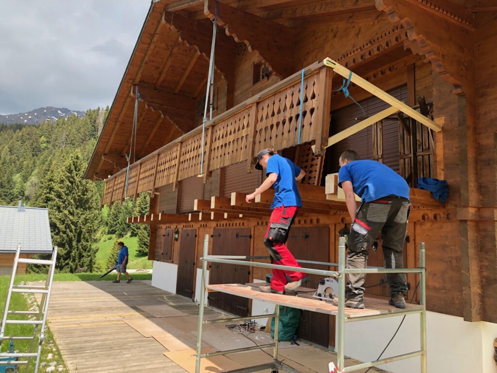 Rénovation de la structure d'un balcon